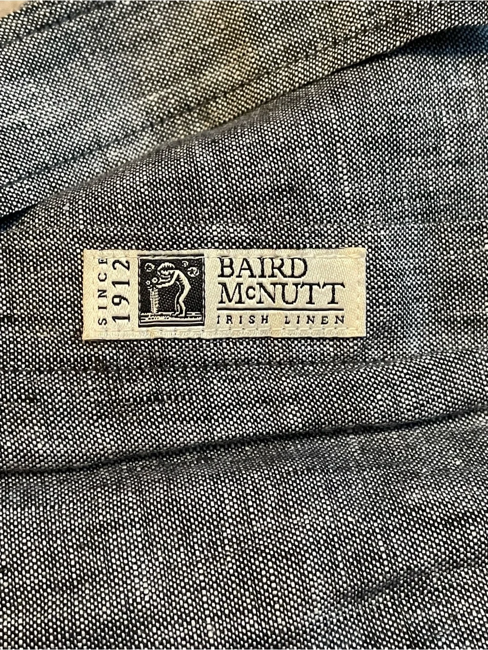 J Crew Baird McNutt Irish Heather Grey Linen Slim Button-Down Shirt